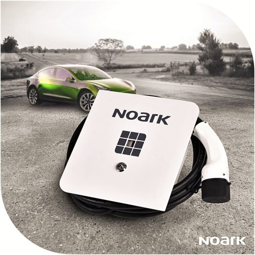 NOARK Ex9EV-3-T2-32A e-autó töltő, 22 kW, 3 fázis, 5m kábel Type2 csatlakozóval, „B” típusú FI relével