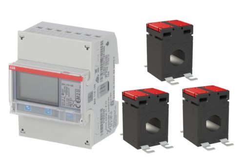 ABB B24 energiamenedzsment modul fogyasztásmérővel + ABB CT1M-2 100 áramváltó
