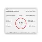 ABB Terra AC W22-T-RD-MC-0 okos töltő, 22 kW, 3 fázis, Type2 aljzat, RFID, WiFi, Bluetooth, 4G, LCD kijelző, MID hitelesített, Ethernet