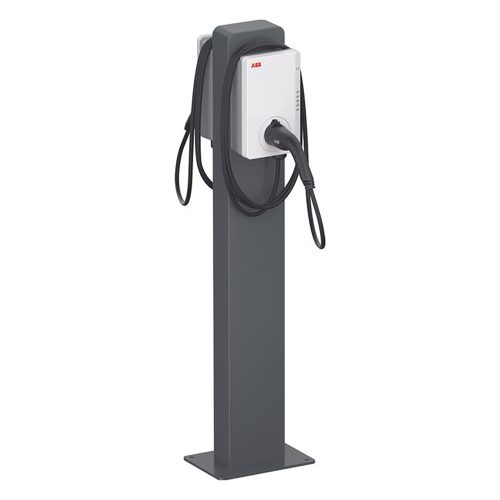 ABB TAC fém, elektromos autó töltő tartóoszlop, 2 db Terra AC töltőnek (pedestal back-to-back)
