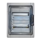 Legrand kiselosztó PE/N-sínnel műanyag 2 x 12M falonkívüli szürke IP65 zárt-fedél ajtó Plexo