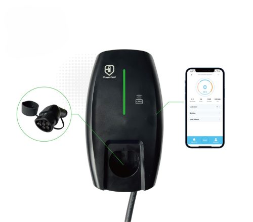 PowerFed Home 11 kW, 3 fázis, 7 m kábel, Type2 aljzat, RFID, LED-visszajelzés