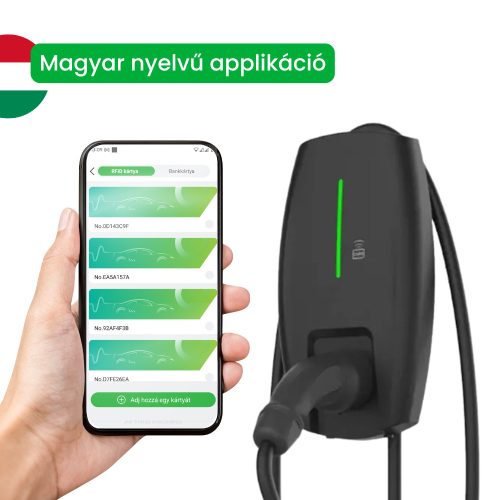 PowerFed Home 11 kW, 3 fázis, 7 m kábel, Type2 aljzat, RFID, LED-visszajelzés