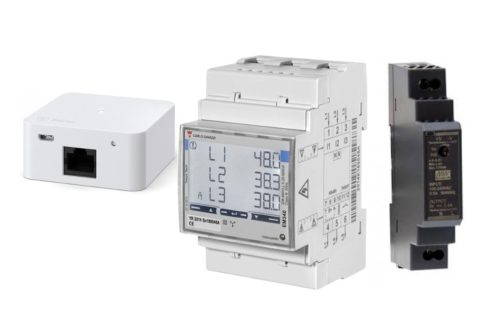Zaptec Sense kommunikációs modul + 5V-os tápegység + 3-fázisú fogyasztásmérő, max 65A